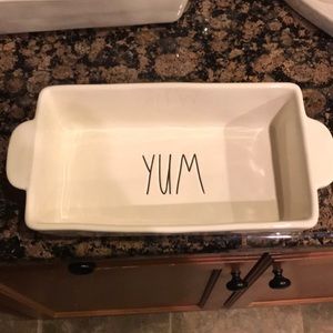Rae Dunn Yum Bakeware.